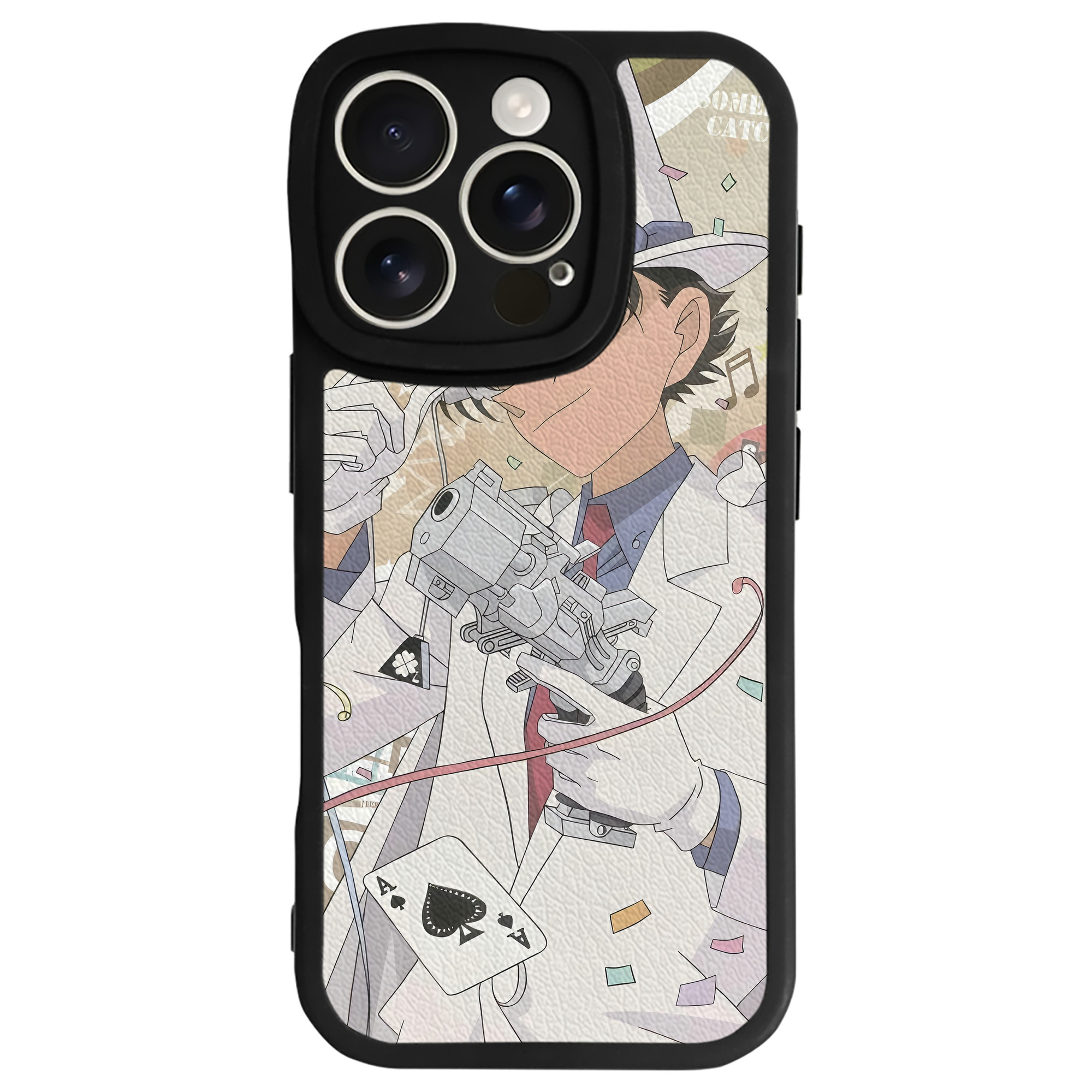 （画像用） 名探偵コナン Detective Conan 【iPhone 16シリーズ対応】シリコンスマホケース（レザー調） 材質：シリコン